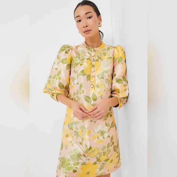 Tuckernuck Dresses & Skirts - NWT Pomander Place Daylily Jacquard Samantha Dress Size XL In Pink And Yellow